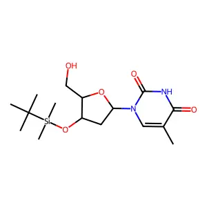 3'-O-(t-butyldimethylsilyl)thymidine structure