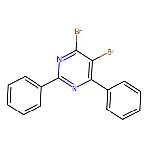 4,5-Dibromo-2,6-diphenylpyrimidine structure