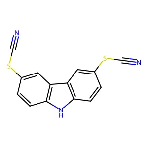 Thiocyanic acid carbazol-3,6-diyl ester structure