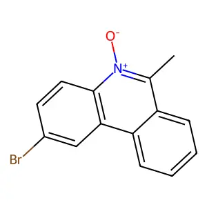 2-Bromo-6-methyl-5-oxidophenanthridin-5-ium structure