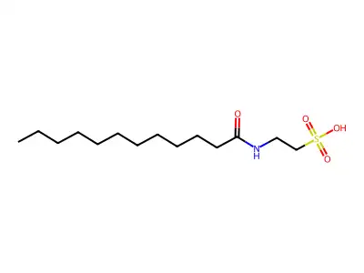 2-((1-Oxododecyl)amino)ethanesulphonic acid structure