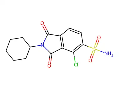 4-Chloro-2-cyclohexyl-2,3-dihydro-1,3-dioxo-1H-isoindole-5-sulfonamide structure