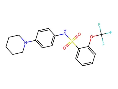 N-[4-(Piperidin-1-yl)phenyl]-2-(trifluoromethoxy)benzene-1-sulfonamide structure
