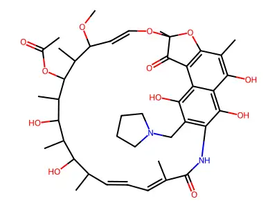 Rifamycin SV, 8-(1-pyrrolidinylmethyl)- structure