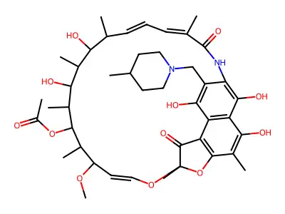 Rifamycin SV, 8-(4-methylpiperidinomethyl)- structure
