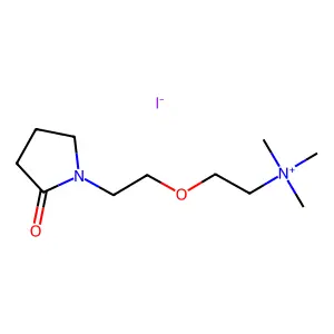 Ammonium, (2-(2-(2-oxo-1-pyrrolidinyl)ethoxy)ethyl)trimethyl-, iodide structure