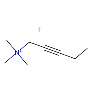 N,N,N-Trimethylpent-2-yn-1-aminium iodide structure