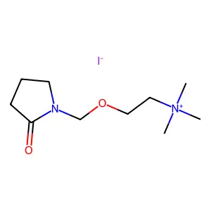 Ammonium, (2-(2-oxo-1-pyrrolidinylmethoxy)ethyl)trimethyl-, iodide structure