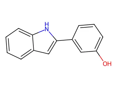3-(1H-indol-2-yl)phenol structure