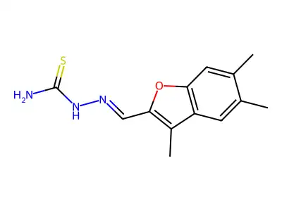 [(3,5,6-Trimethyl-1-benzofuran-2-yl)methylideneamino]thiourea structure