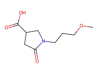 1-(3-Ethoxypropyl)-5-oxopyrrolidine-3-carboxylic acid structure