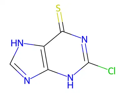 6H-Purine-6-thione, 2-chloro-1,9-dihydro- structure