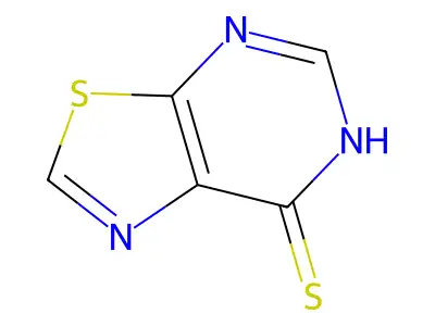 6H,7H-(1,3)thiazolo(5,4-d)pyrimidine-7-thione structure