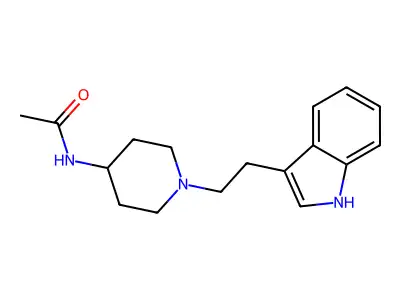 Acetamide, N-(1-(2-indol-3-ylethyl)-4-piperidyl)- structure