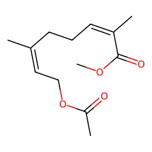 2,6-Octadienoic acid, 8-(acetyloxy)-2,6-dimethyl-, methyl ester, (E,E)- structure