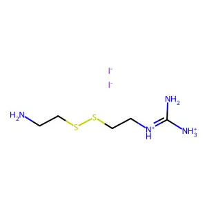 Guanidine, (2-((2-aminoethyl)dithio)ethyl)-, dihydriodide structure
