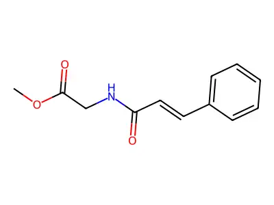 Glycine,n-(1-oxo-3-phenyl-2-propen-1-yl)-, methyl ester structure