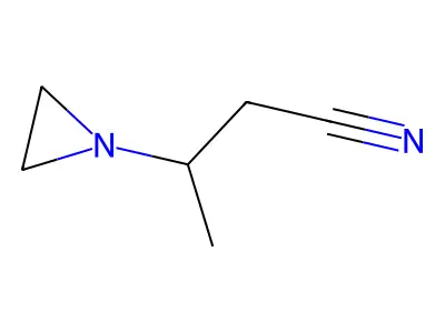 1-Aziridinepropanenitrile, beta-methyl- structure