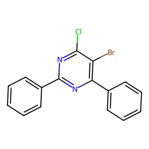 5-Bromo-4-chloro-2,6-diphenylpyrimidine structure