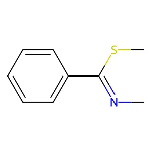 Benzenecarboximidothioic acid, N-methyl-, methyl ester structure