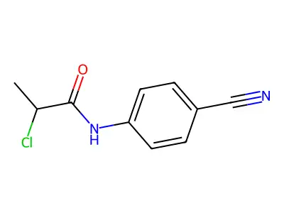 2-chloro-N-(4-cyanophenyl)propanamide structure