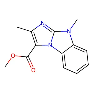 Methyl 2,9-dimethyl-9H-benzo[d]imidazo[1,2-a]imidazole-3-carboxylate structure