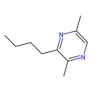 2-Butyl-3,6-dimethylpyrazine structure