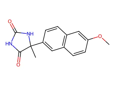 5-(6-Methoxynaphthalen-2-yl)-5-methylimidazolidine-2,4-dione structure