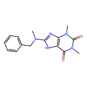 3,9-Dihydro-1,3-dimethyl-8-[methyl(phenylmethyl)amino]-1H-purine-2,6-dione structure