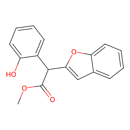 2-Benzofuranacetic acid, alpha-(2-hydroxyphenyl)-, methyl ester structure