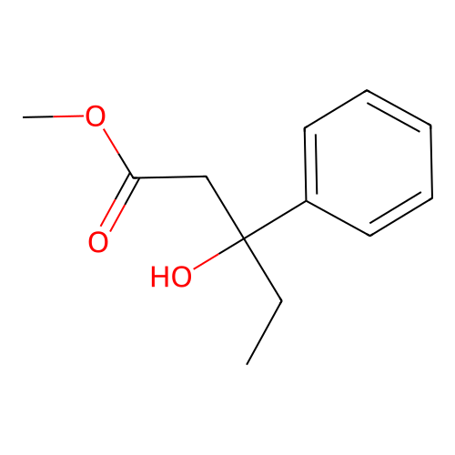 Methyl 3-hydroxy-3-phenylvalerate structure