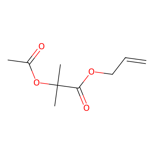 Prop-2-enyl 2-acetyloxy-2-methylpropanoate structure