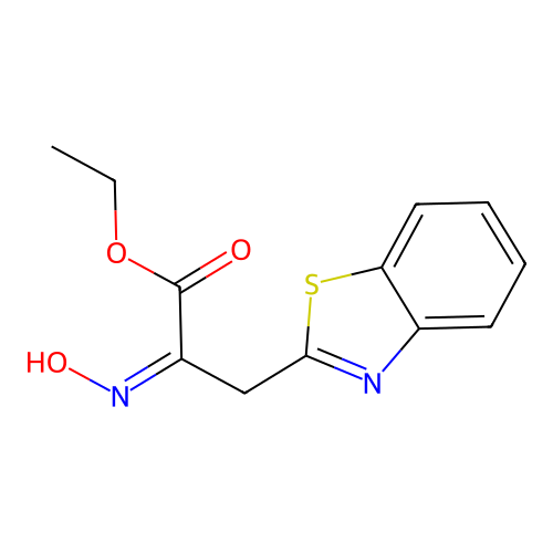 Ethyl 3-(1,3-benzothiazol-2-yl)-2-(N-hydroxyimino)propanoate structure