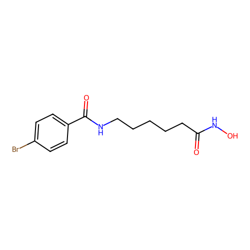 4-bromo-N-[6-(hydroxyamino)-6-oxohexyl]benzamide structure