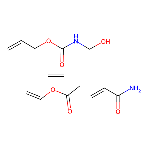 ethene;ethenyl acetate;prop-2-enamide;prop-2-enyl N-(hydroxymethyl)carbamate structure