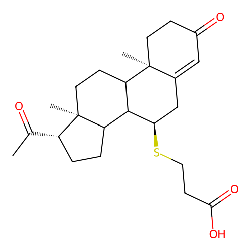 7-(Carboxyethylthio)progesterone structure