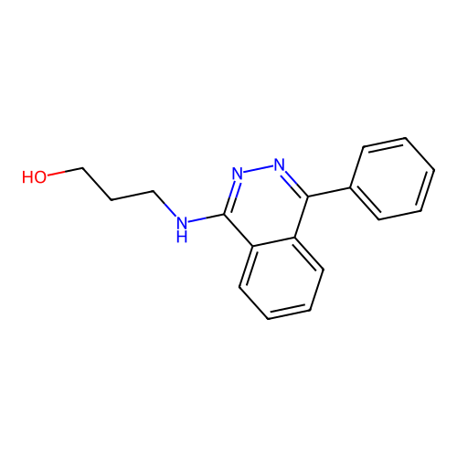3-((4-Phenyl-1-phthalazinyl)amino)-1-propanol structure