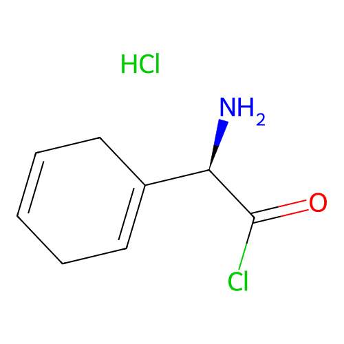 (R)-alpha-Aminocyclohexa-1,4-diene-1-acetyl chloride hydrochloride structure