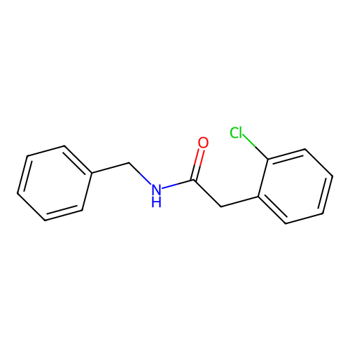N-benzyl-2-(2-chlorophenyl)acetamide structure