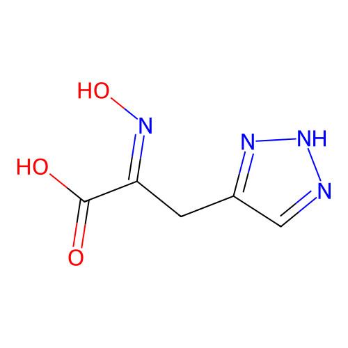 2-hydroxyimino-3-(2H-triazol-4-yl)propanoic acid structure