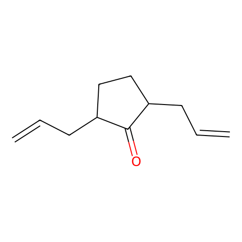 2,5-Bis(prop-2-enyl)cyclopentan-1-one structure