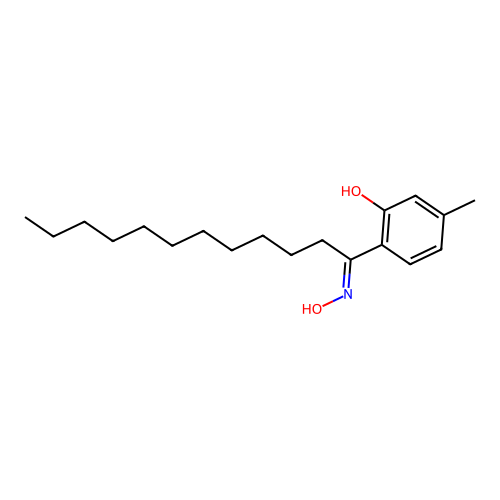 2-(N-hydroxy-C-undecylcarbonimidoyl)-5-methylphenol structure