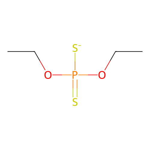 Diethyl dithiophosphate, potassium salt structure