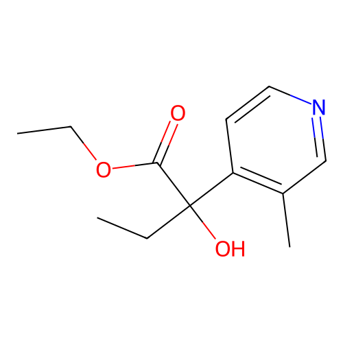 Ethyl 2-hydroxy-2-(3-methyl-4-pyridinyl)butanoate structure