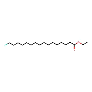 Hexadecanoic acid, 16-fluoro-, ethyl ester structure