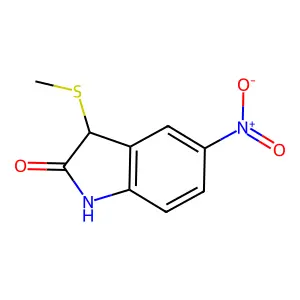 3-Methylthio-5-nitrooxindole structure