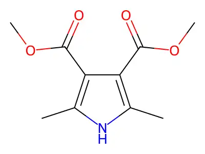 Dimethyl 2,5-dimethyl-1H-pyrrole-3,4-dicarboxylate structure