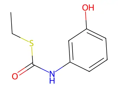 S-ethyl N-(3-hydroxyphenyl)carbamothioate structure
