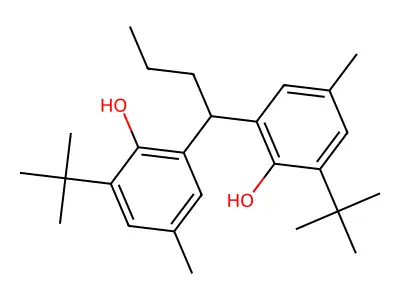2,2'-Butylidenebis(6-tert-butyl-P-cresol) structure