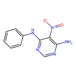 5-nitro-4-N-phenylpyrimidine-4,6-diamine structure